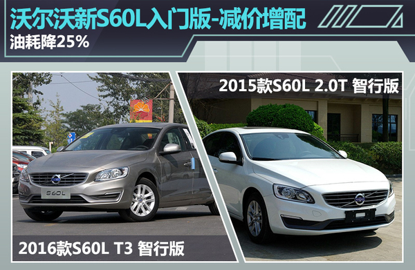 沃尔沃新S60L入门版-减价增配 油耗降25%
