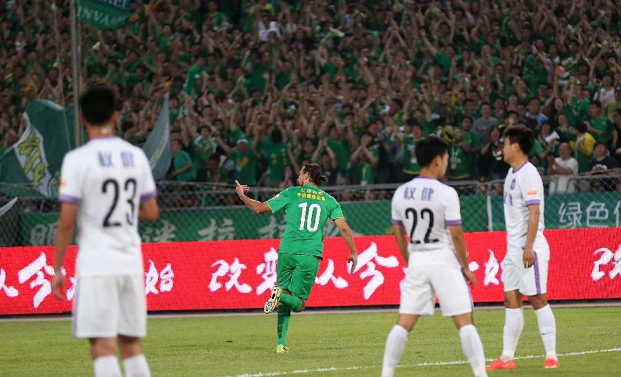 (体育)(1)足球--中超联赛:北京国安对阵天津泰达
