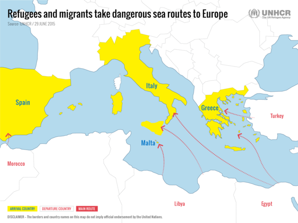 2015年上半年地中海危机:难民和移民数量飙升