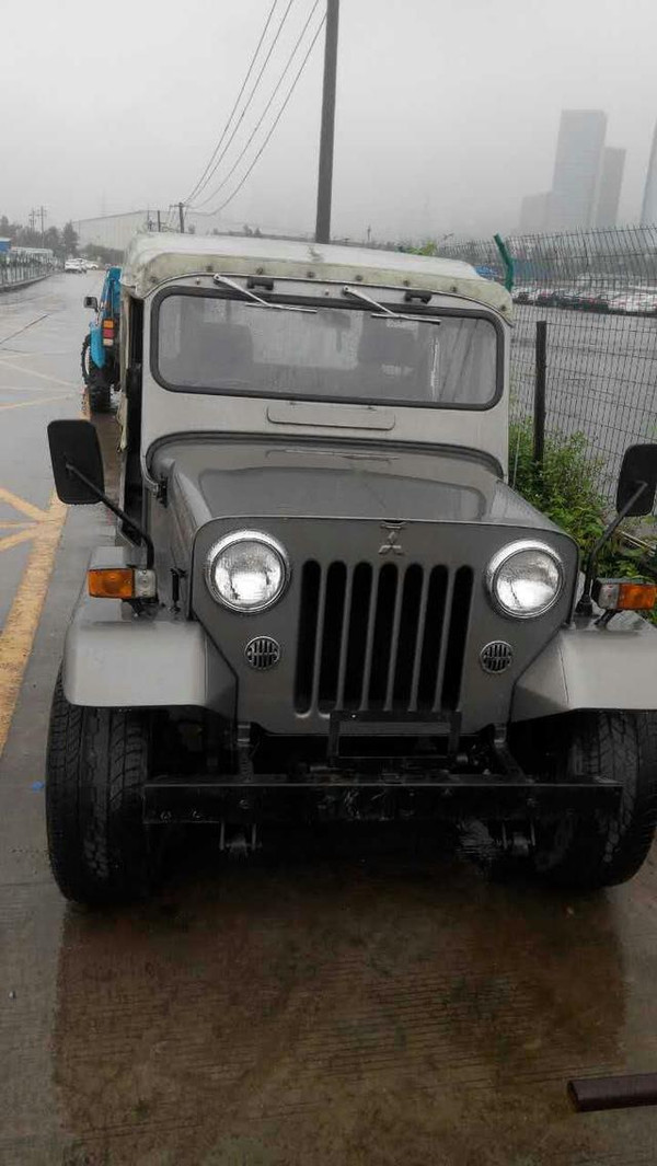 是的这是一辆挂三菱标的jeep