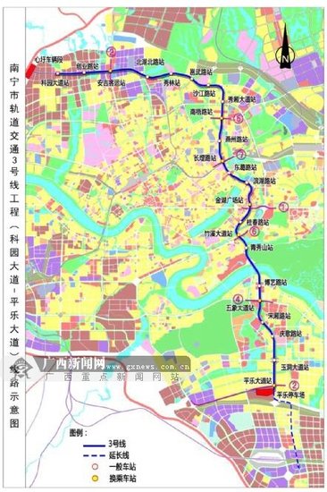 南宁地铁3号线全面开工 预计2019年底建成通车