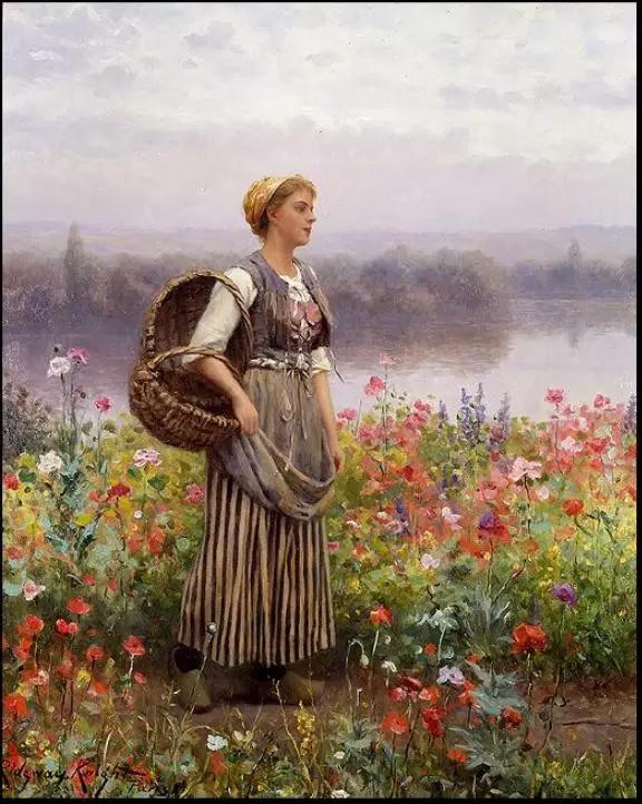 德国油画家笔下的农妇之美