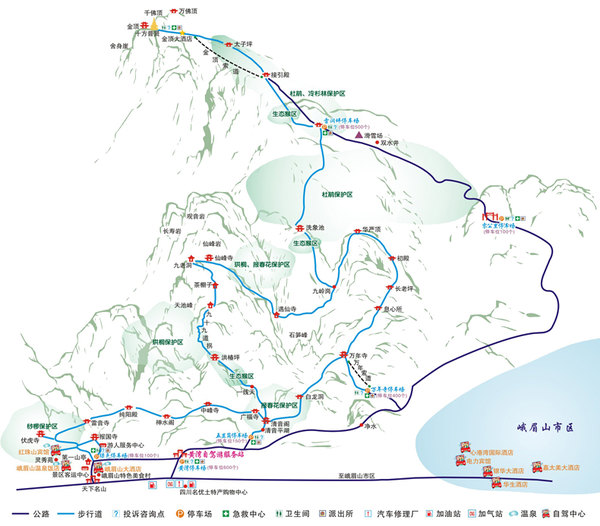 介绍一下峨眉山景区的旅行路线,希望为看这篇游记的你提供一定的帮助