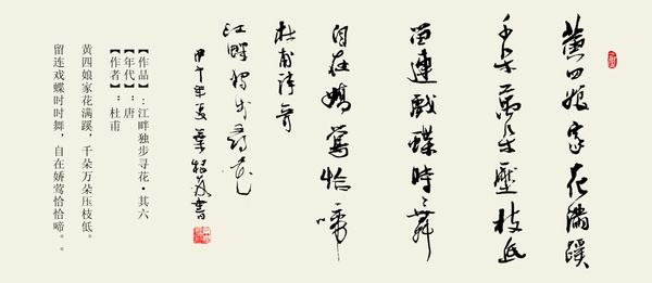 书法欣赏|江畔独步寻花?其六