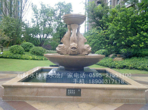 欧式水钵雕塑 石雕喷泉水钵