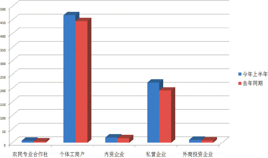 今年上半年广东各类市场主体每日增长图