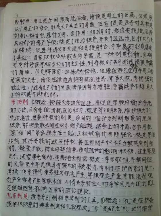 【感动】高中历史必修一总复习资料(手写)