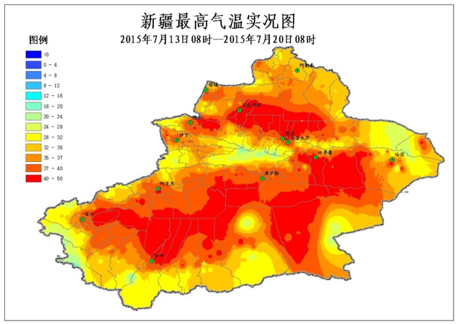 新疆大范围高温天气持续 南疆等地需防融雪型洪水(图)