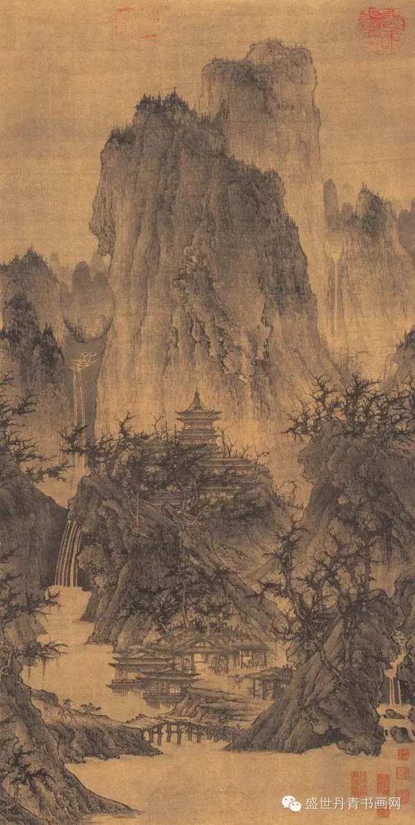 匡庐图·荆浩(唐末)李思训擅画青绿山水,受展子虔的影响,笔力遒劲.