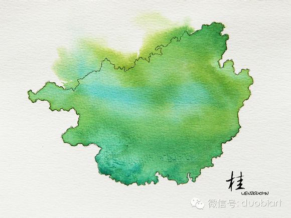 水墨绘画中国省份, 看看自己的家乡是否画得很