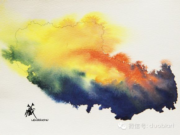 水墨绘画中国省份, 看看自己的家乡是否画
