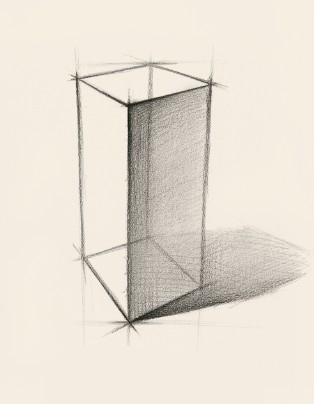 素描基础之长方体的2种画法