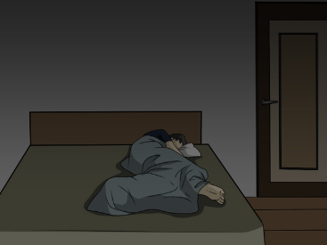 短篇恐怖漫画 一个人睡觉时女神来到了我的床边