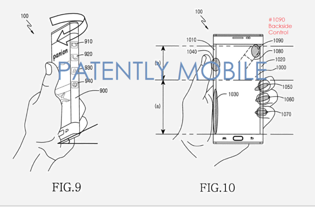三星获曲面屏新专利:支持背部触控