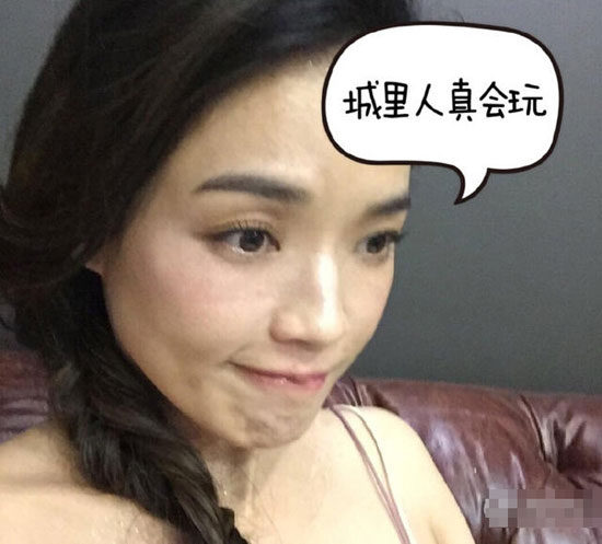 舒淇晒素颜照