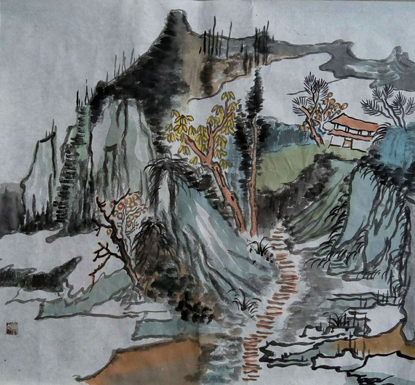 画家李寒冰