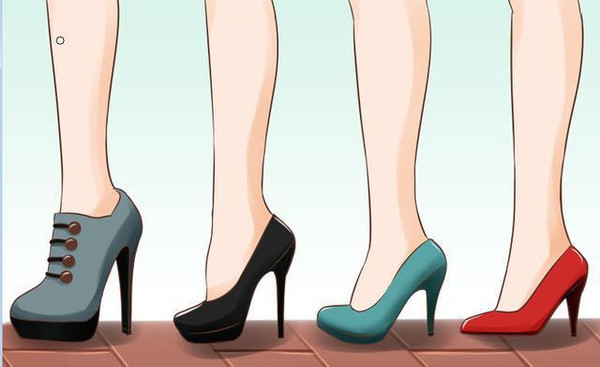 女人,正确的穿高跟鞋走路技巧