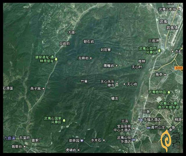 武夷山传统武夷岩茶山场划分