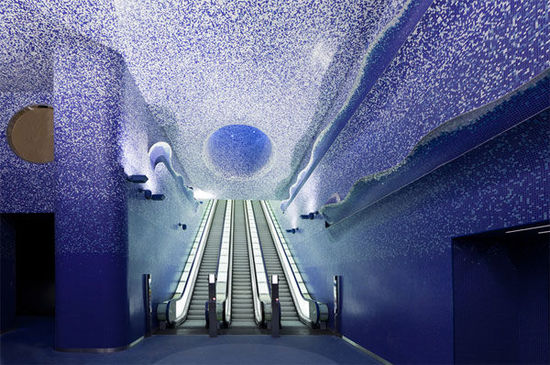 欧洲最美的地铁站:那不勒斯地铁一号线