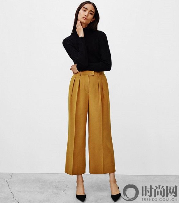 aritzia 土黄色阔腿裤,售价:$145