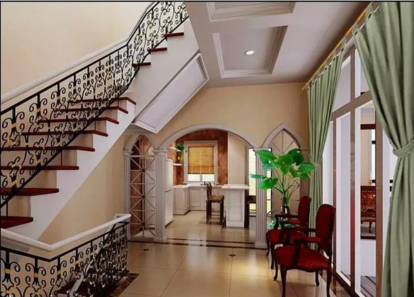 别墅装修中的楼梯设计效果图