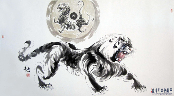 盛世丹青书画网:虎中之王-记画虎名家王波