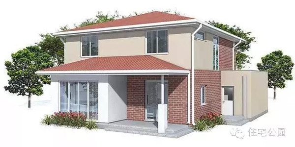 2套实用红砖自建房效果平面图