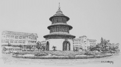 55幅钢笔画献礼扬州城庆 扬州的"黑白"之美你见过吗?