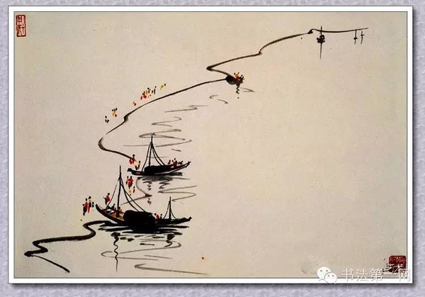 吴冠中 作品《湖畔》