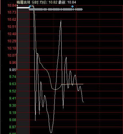 梅雁吉祥从涨停到跌停 换手率超30%(组图)