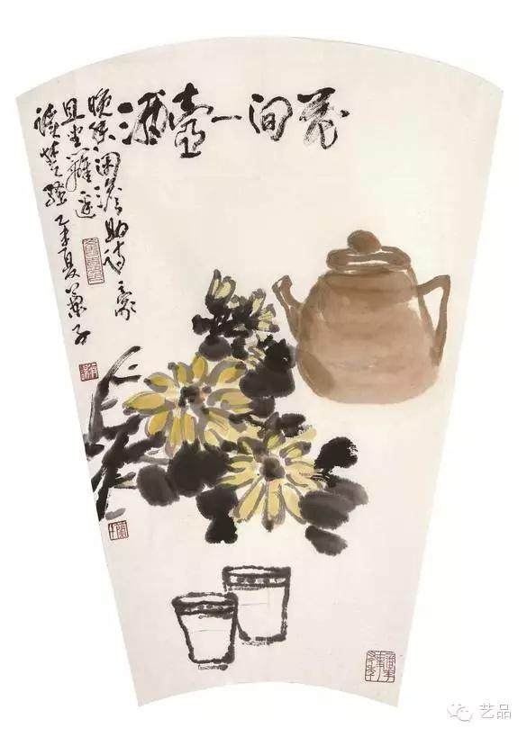 陈济谋 国画 《叶叶秋可数》46x33cm