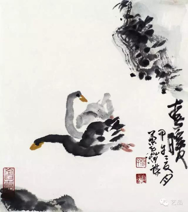 陈济谋 国画 《艳秋》40x30cm