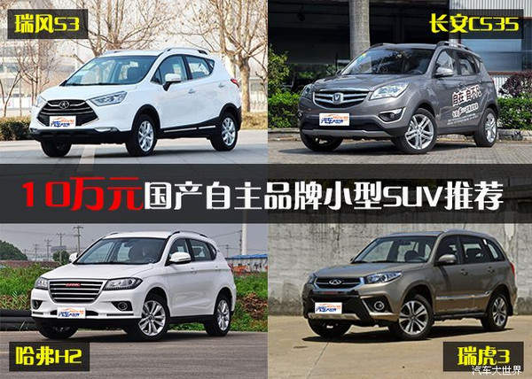 自主小型suv:瑞风s3/哈弗h2/瑞虎3/长安cs35对比