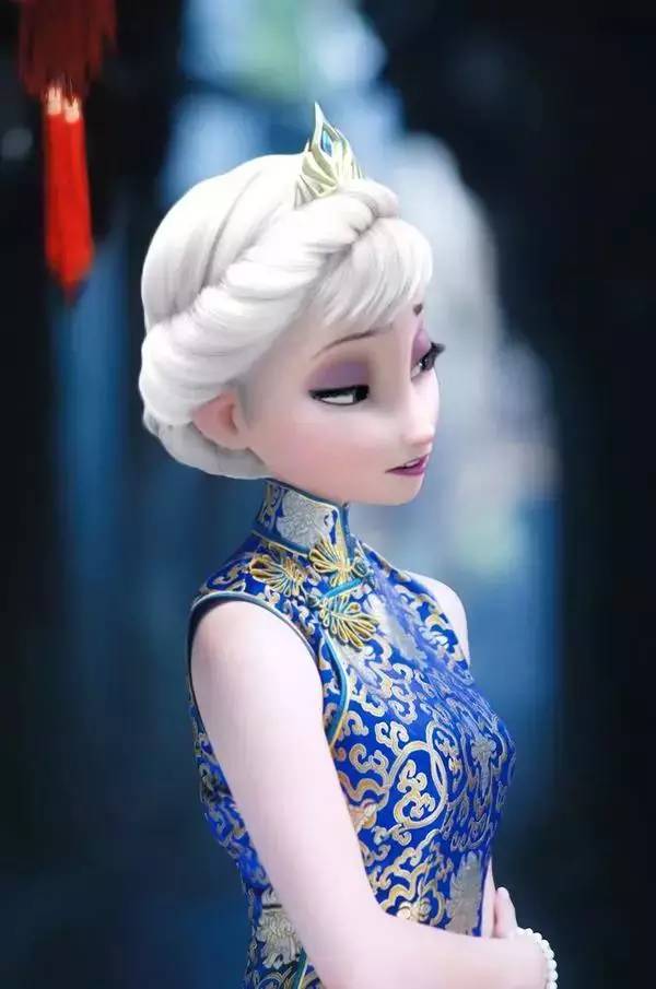 当冰雪奇缘遇上中国旗袍,美爆了!