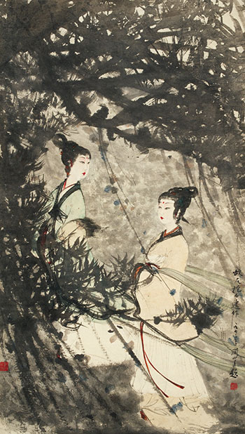 仙姿绰约 看傅抱石笔下的仕女图