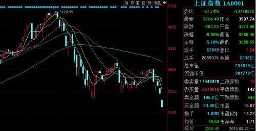 亚太股市全线下挫 !沪市跌逾8%跌穿3300点 港