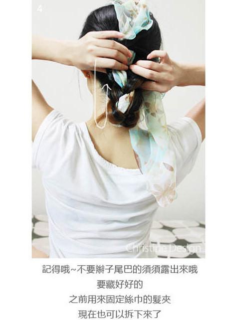 把丝巾绑在头发上原来这么漂亮太美了