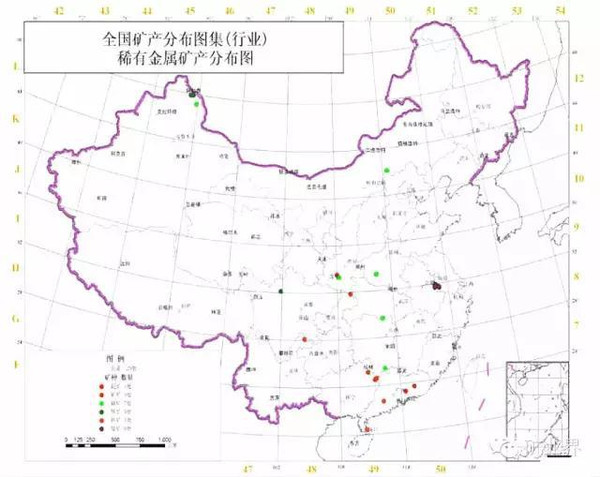 全国矿产分布图集(40幅!