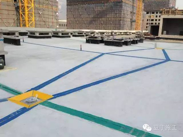 屋面面层局部菱形排水单元效果