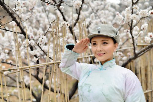 孙茜在《黄河在咆哮》中饰演女战士.受访者提供