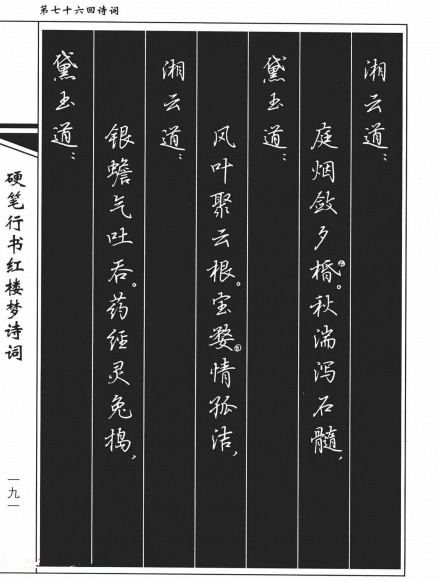 硬笔行书《红楼梦诗词》,太美了!图片