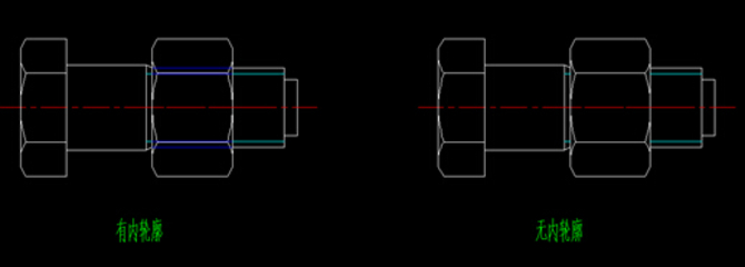 图/在中望cad机械版中直接对螺母进行背景消隐
