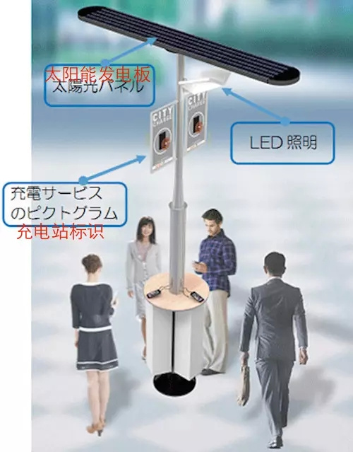 太阳能免费手机充电站,十月起东京街头试用