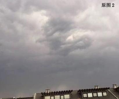 网友拍摄到北京天空\
