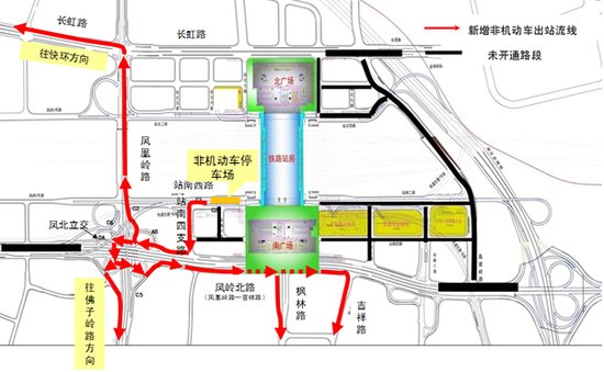 南宁东站南广场12日启用 将新增六条道路快速进出
