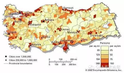 土耳其的人口超过1亿吗? 你猜土耳其的人口有多少?