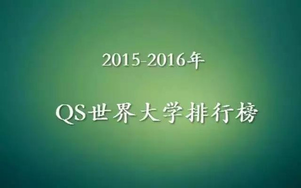2015-2016年QS世界大学排行榜发布