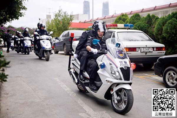 警用摩托车,这些车将用于配合机动警务单元,巡逻车等街面防控处突单元