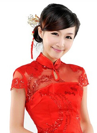 传统新娘旗袍发型图片 尽显东方女性魅力