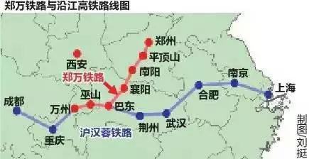 由于各段地形因素,修建标准不统一,一列火车从上海到成都无法保持高速图片